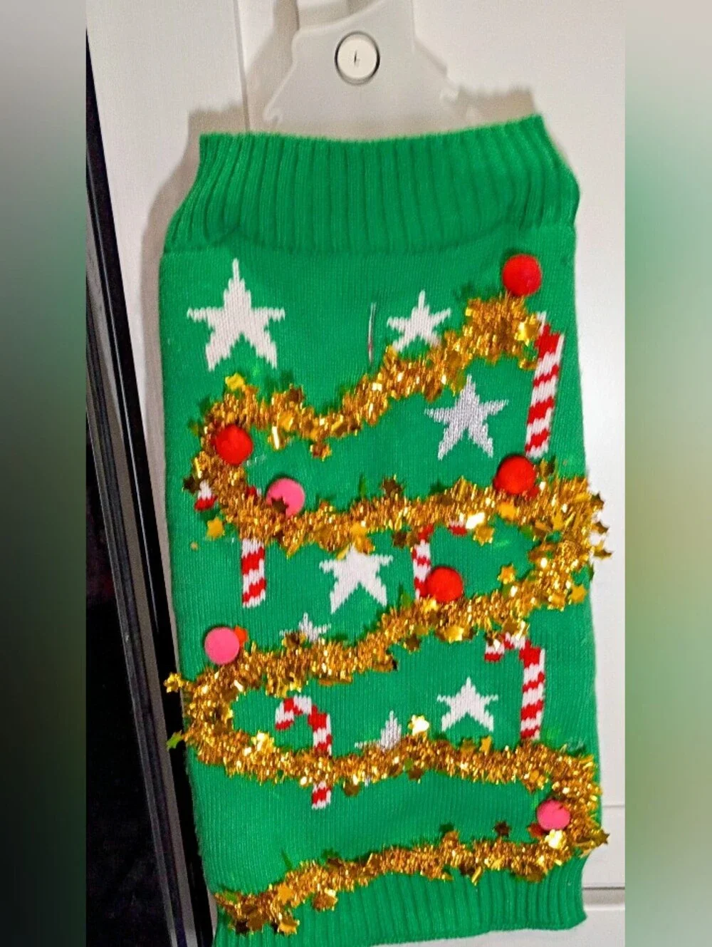 Ugly Dog Sweater NORTH PAW LG Christmas Tree Faux Fur Green BRAND-NEW w/tags